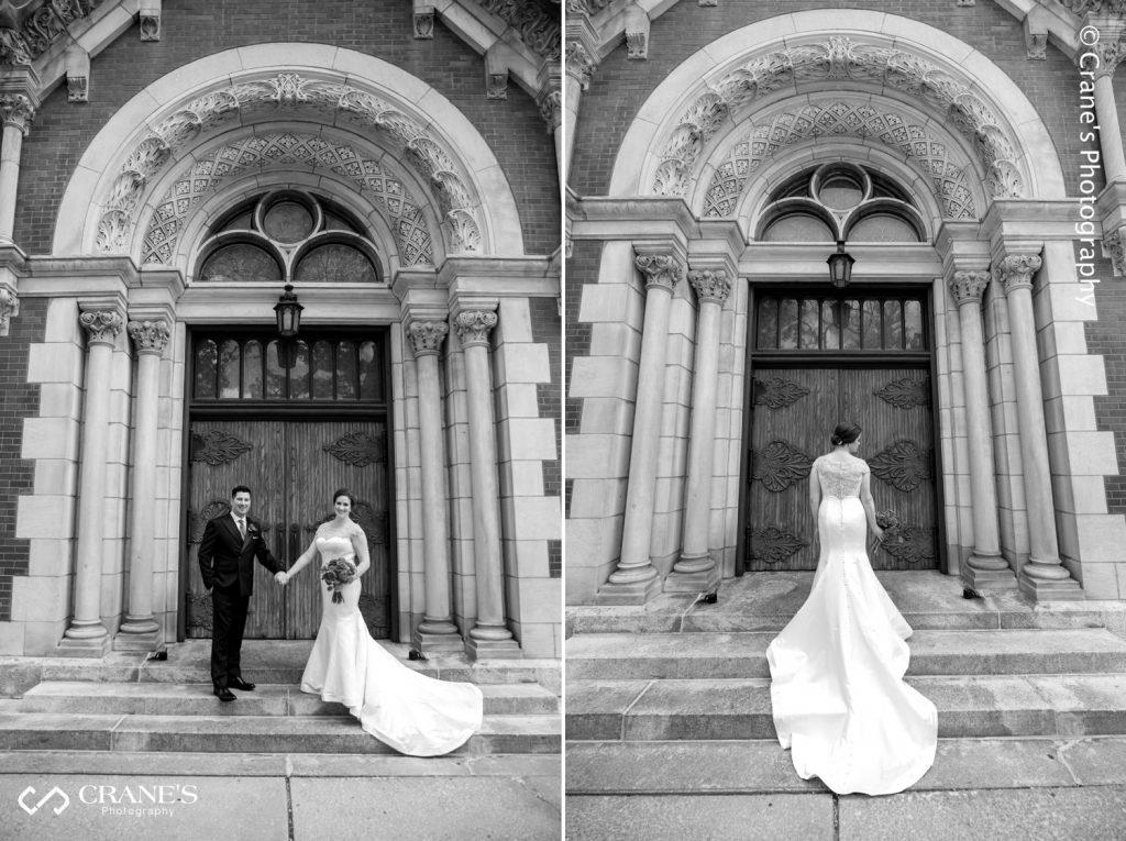 A Catholic Wedding Ceremony at St. Michaels Church in Old Town in Chicago.