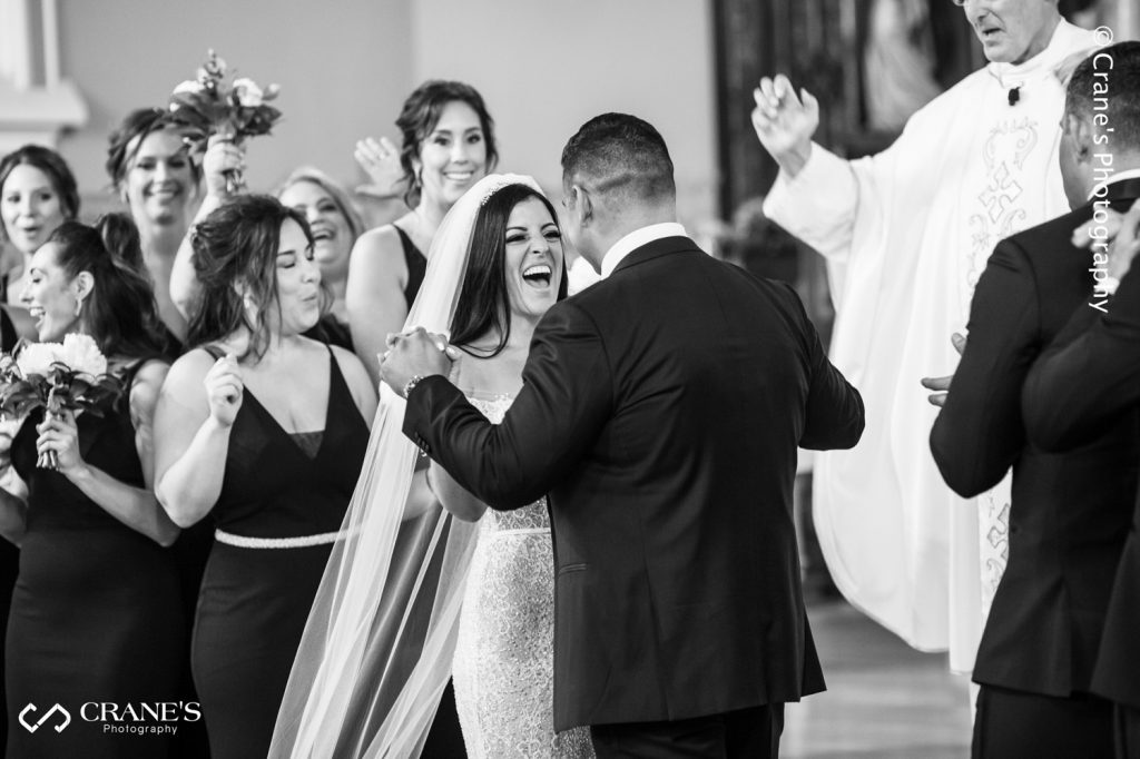 Wedding ceremony at St. Joseph's church in Chicago