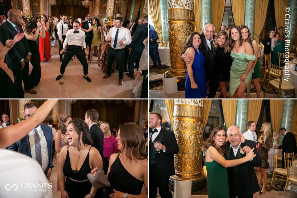 Fun reception at Drake Hotel Chicago wedding