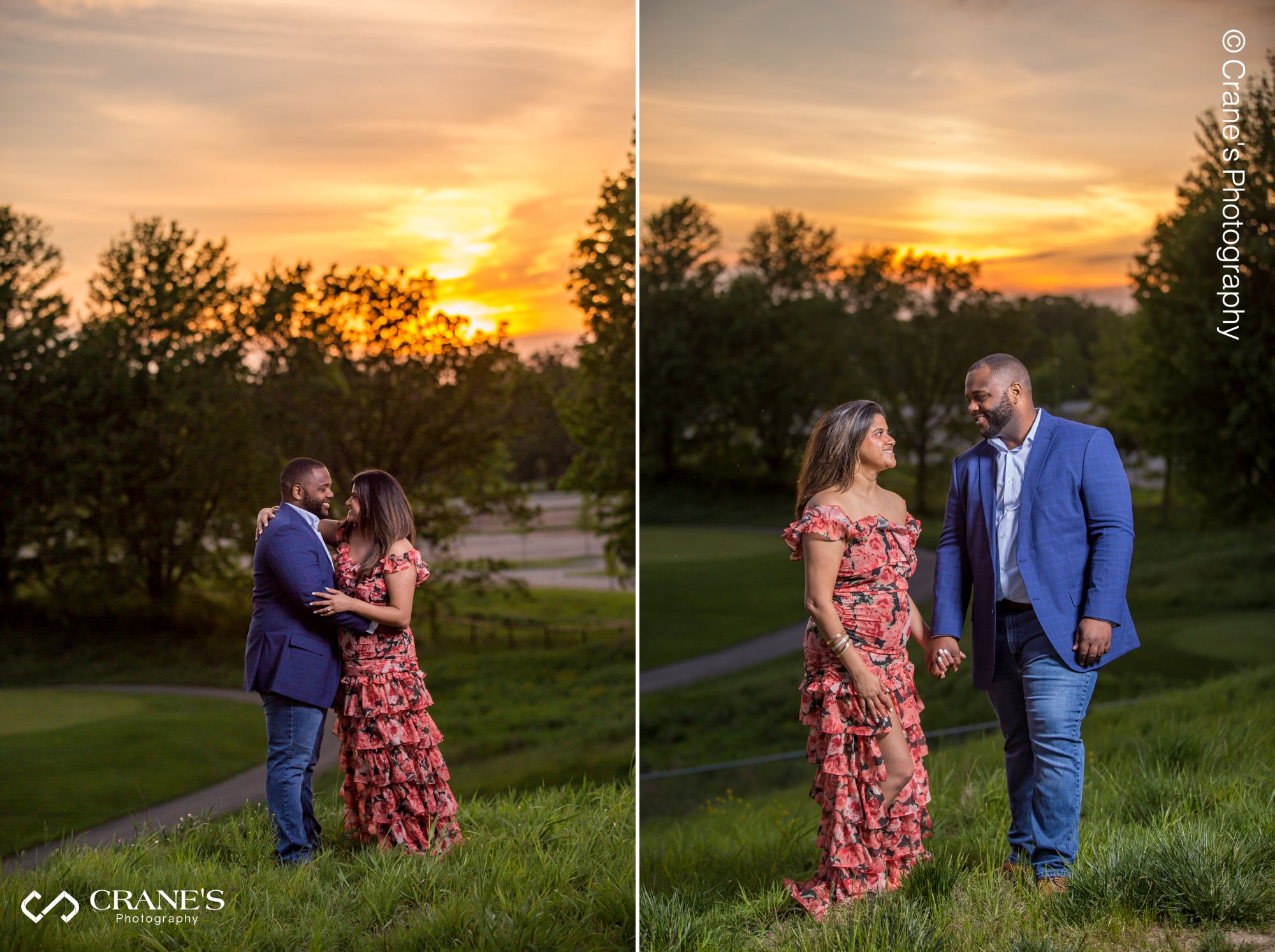 Styled engagement image with a beautiful image in Wheaton, IL.