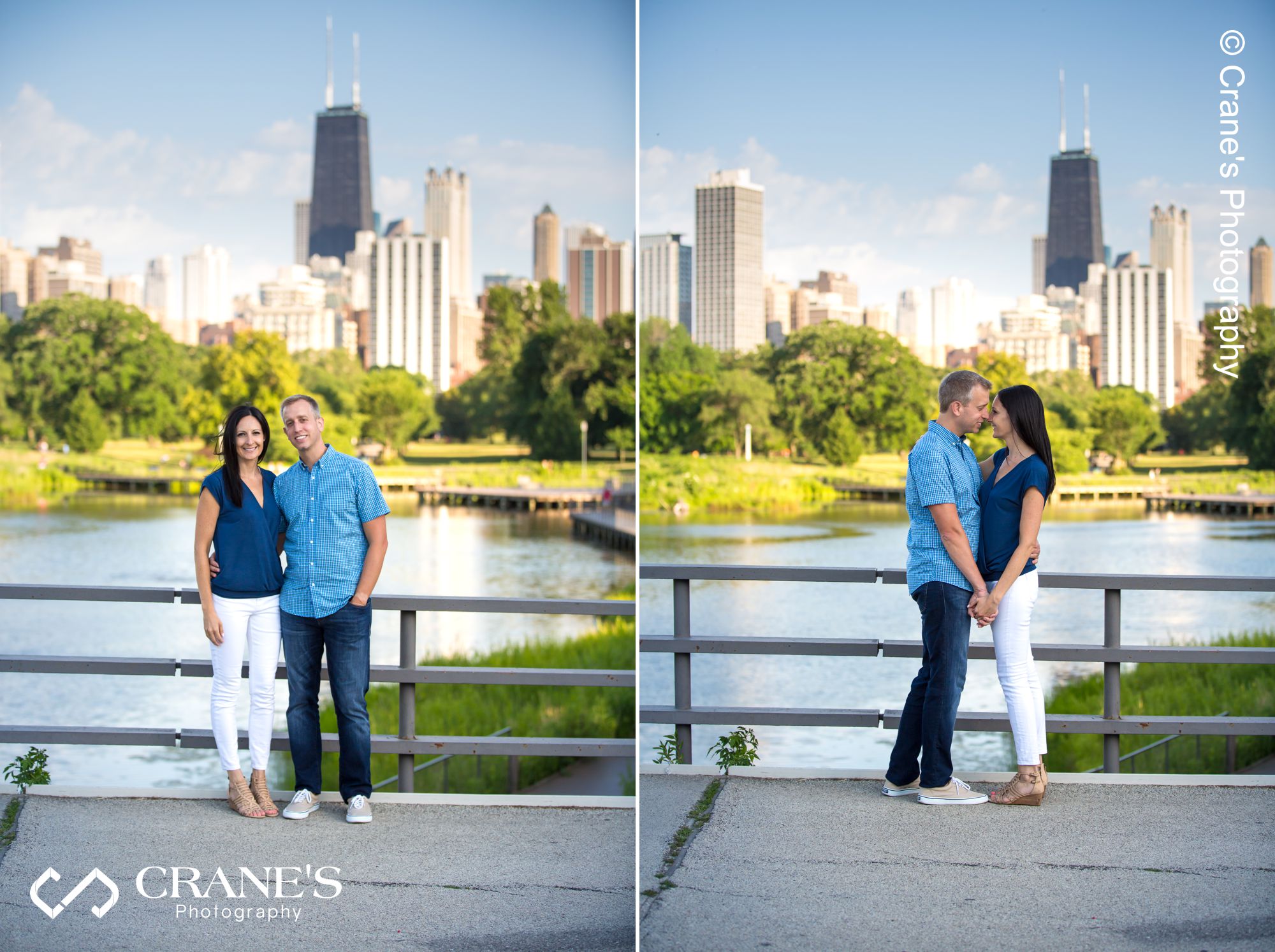 A summer engagement session in Lincoln Park in Chicago