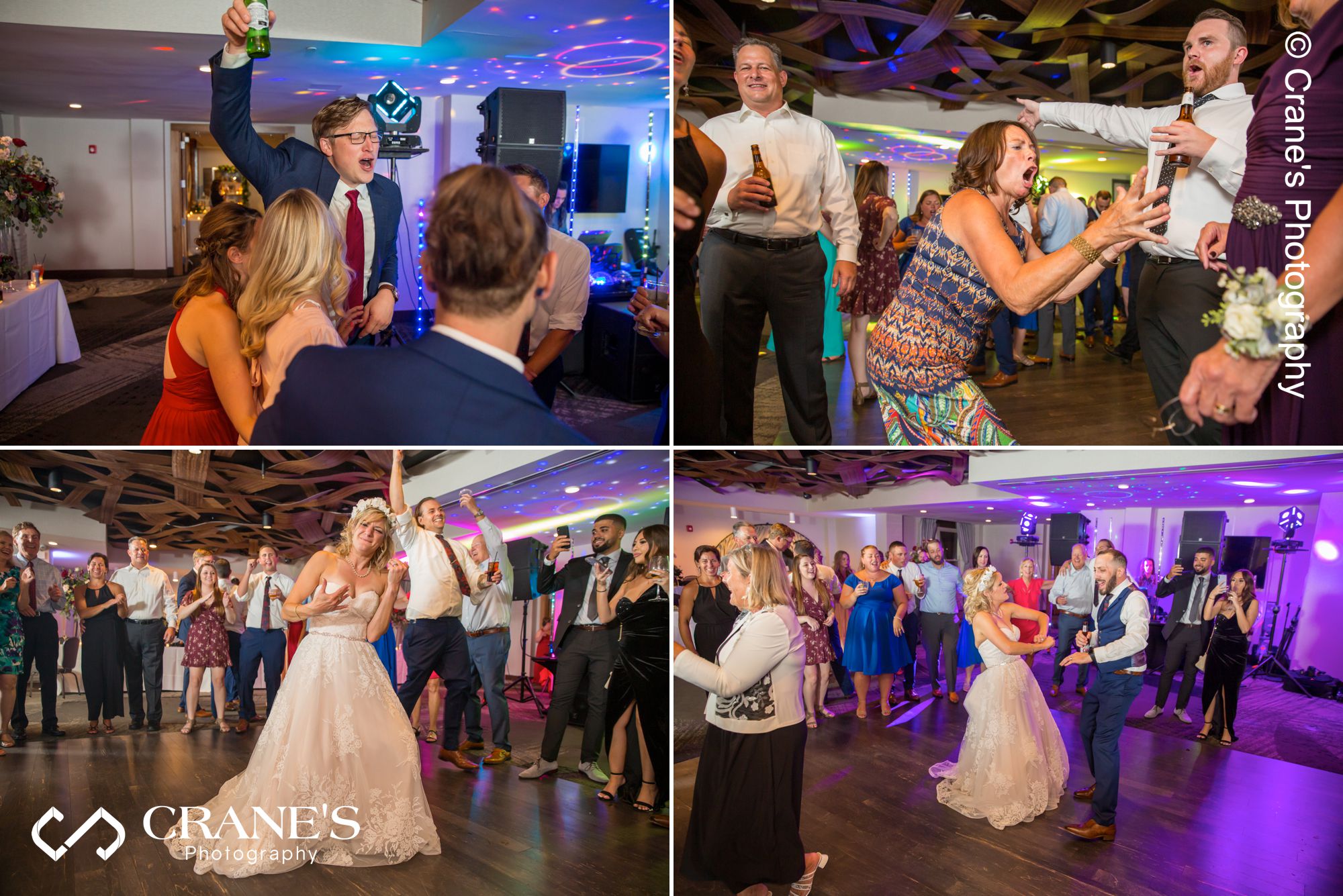 Wedding reception dance floor images at Elements at River Street