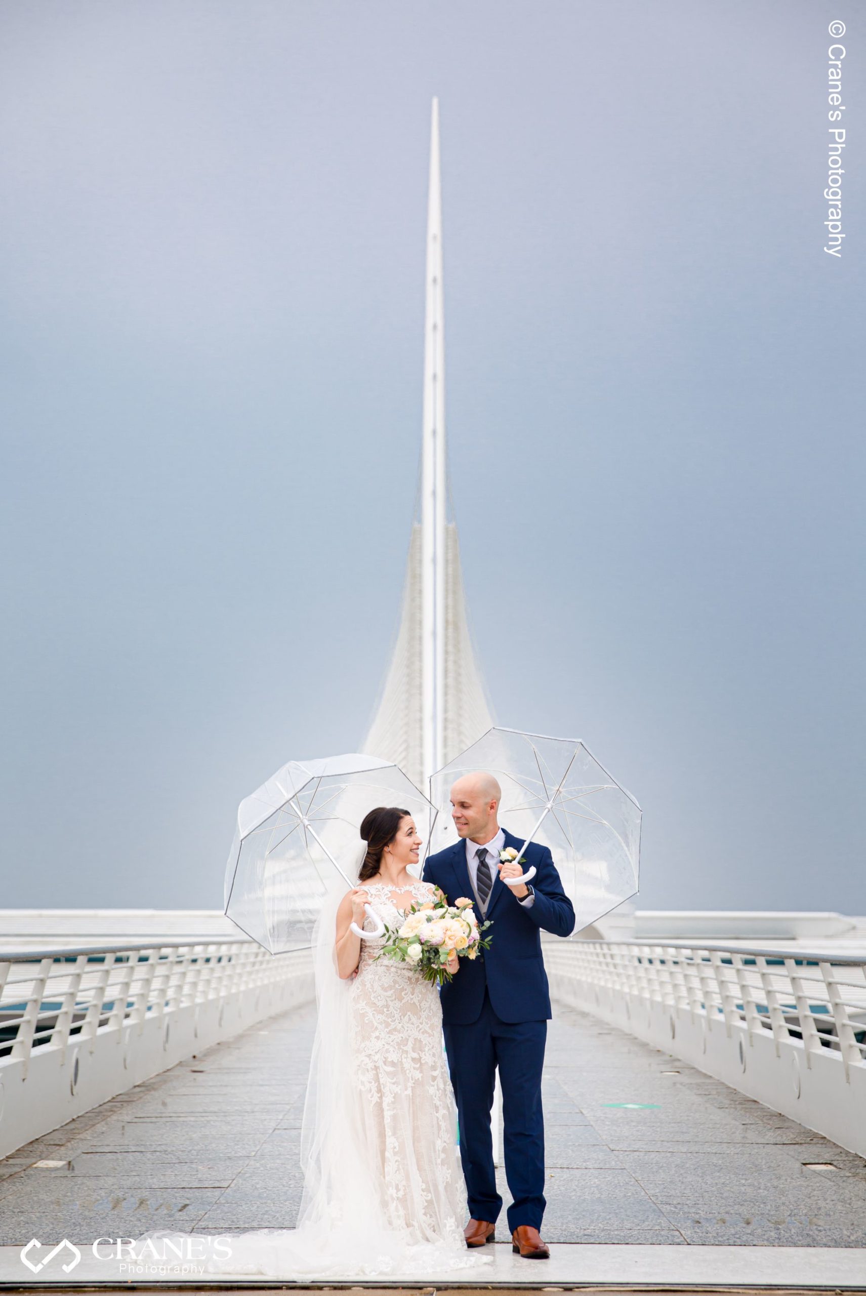 Award-winning bride and groom wedding photo at the Art Museum in Downtown Milwaukee