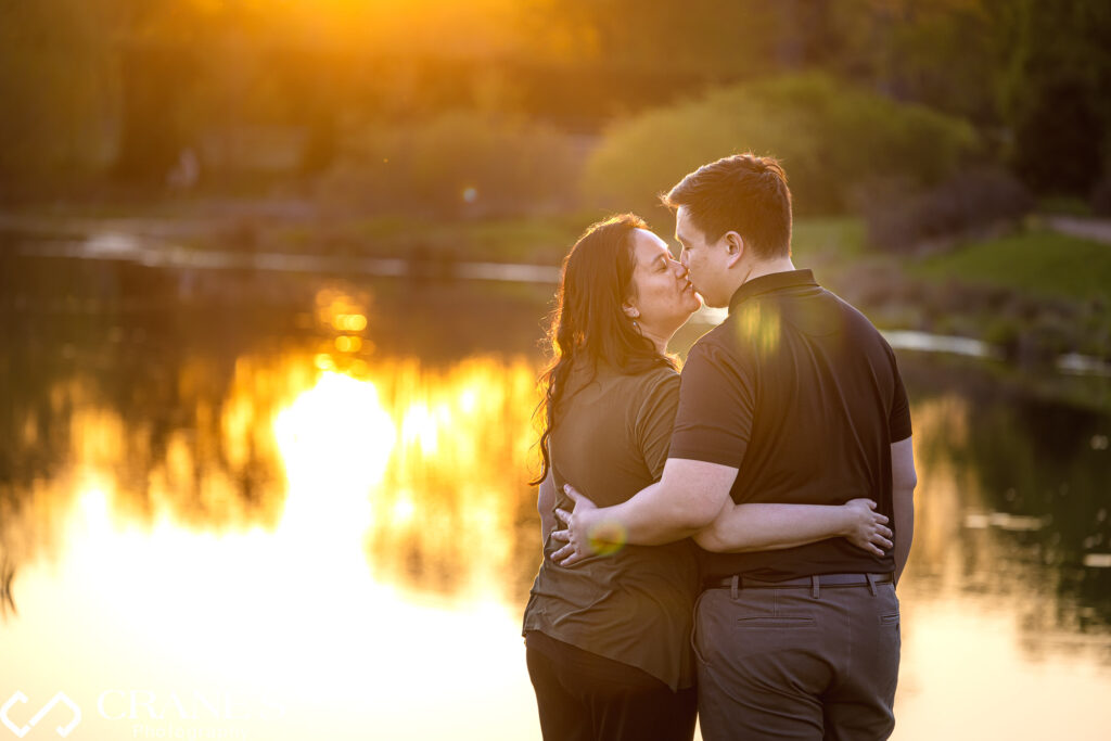 A Spring Engagement at Cantigny Park photographed during the most dreamy golden-hour time.