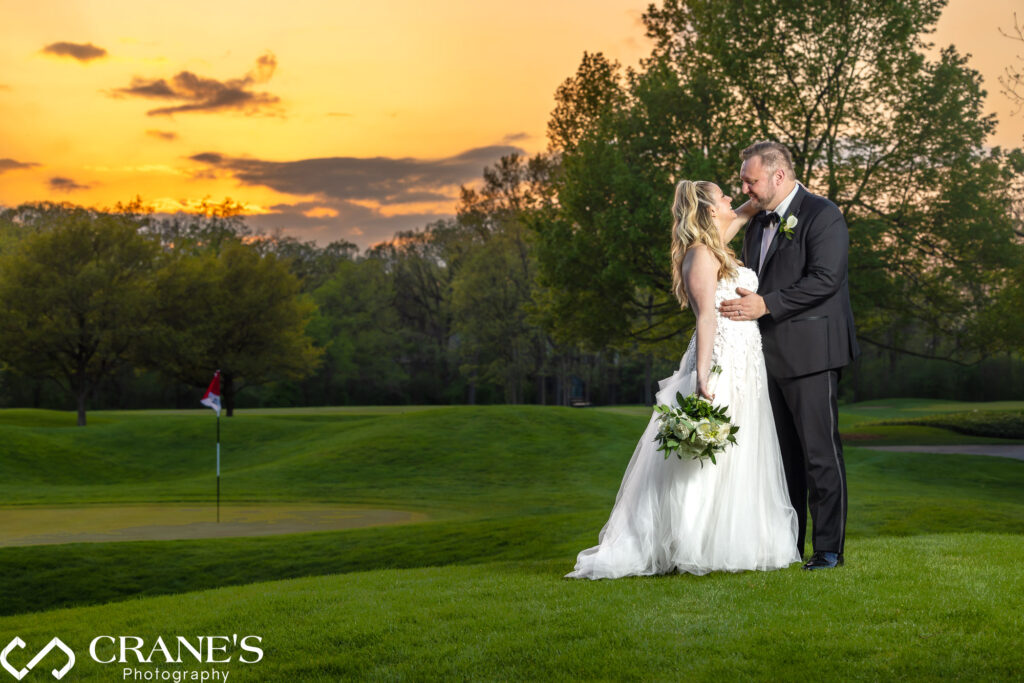 Royal Melbourne Country Club wedding photo at sunset