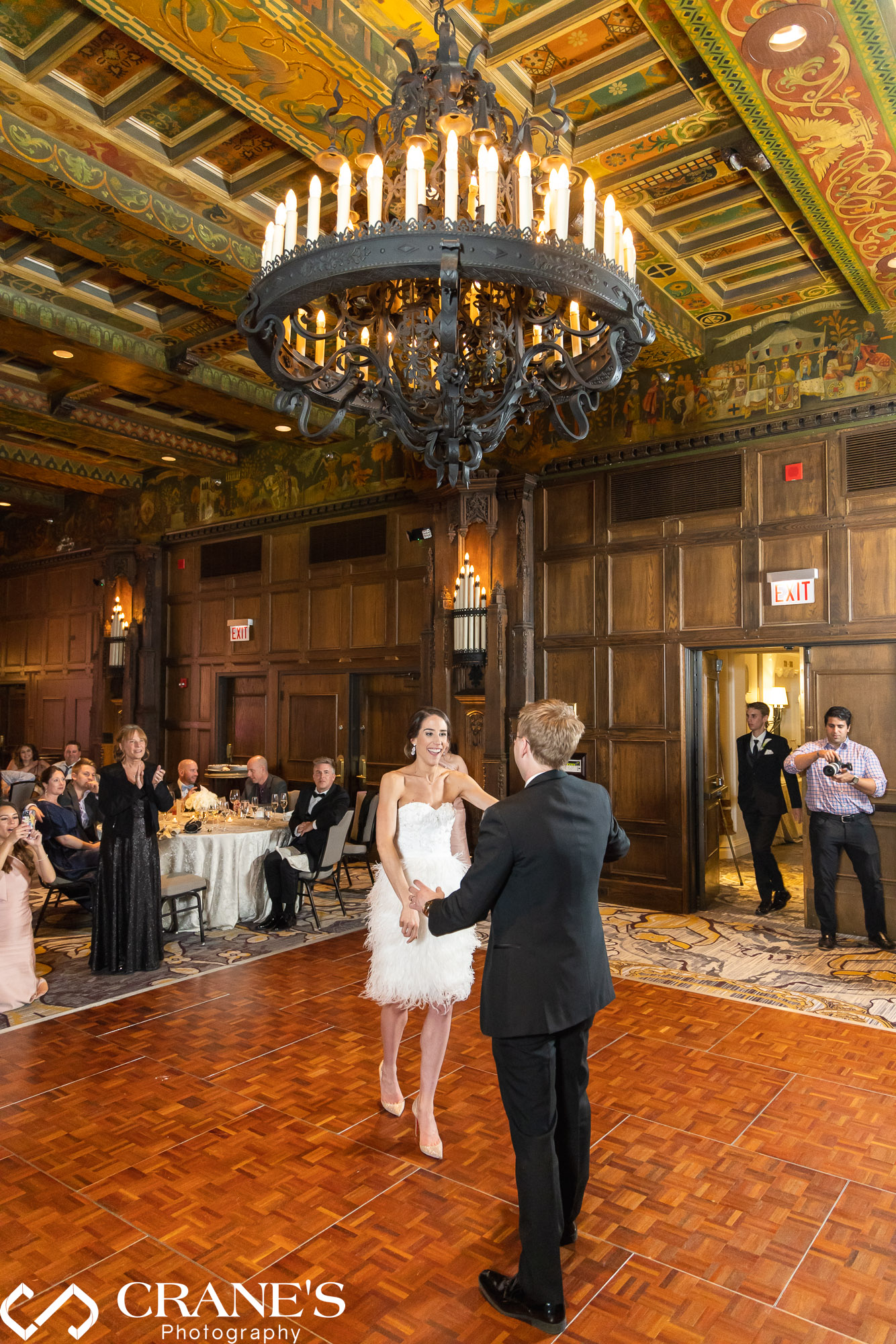 Newlyweds' first dance at King Arthur Court at InterContinental