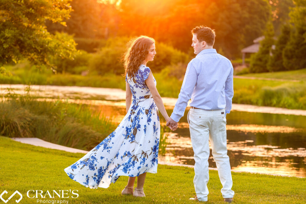 Summertime engagement at Cantigny