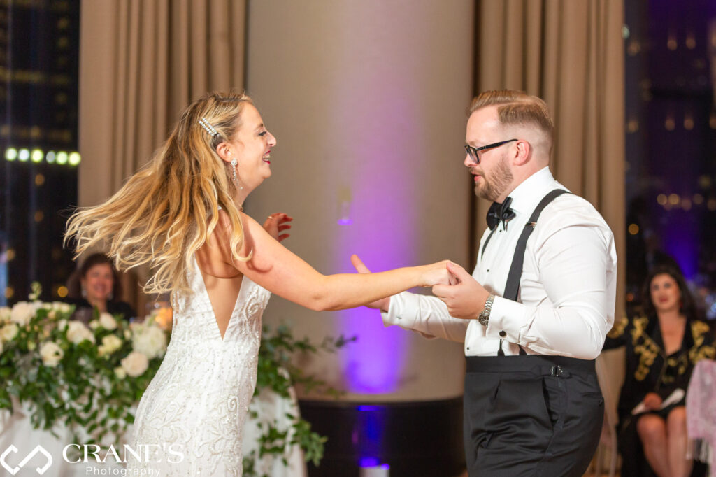Lisabeth and Byron's first dance as a married couple at the Grand Ballroom at Trump Tower.