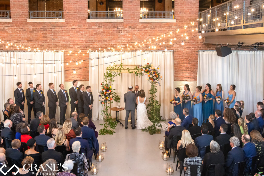 A Jewish wedding ceremony at the North Atrium at Artifact Events.