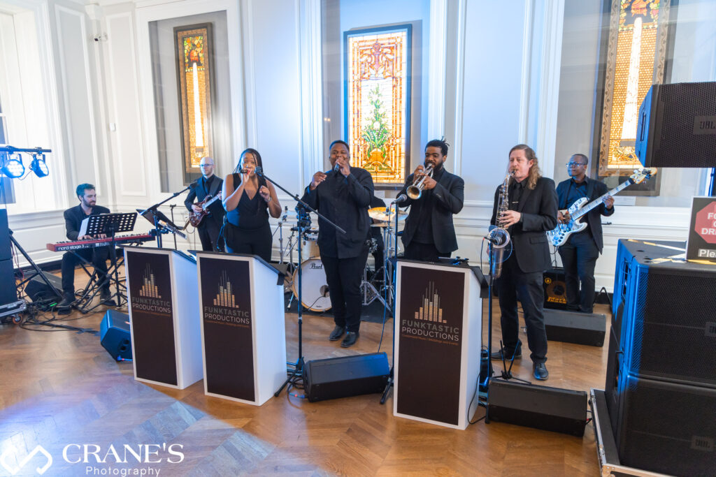 Funktastic Productions at a wedding at Chicago History Muesum.